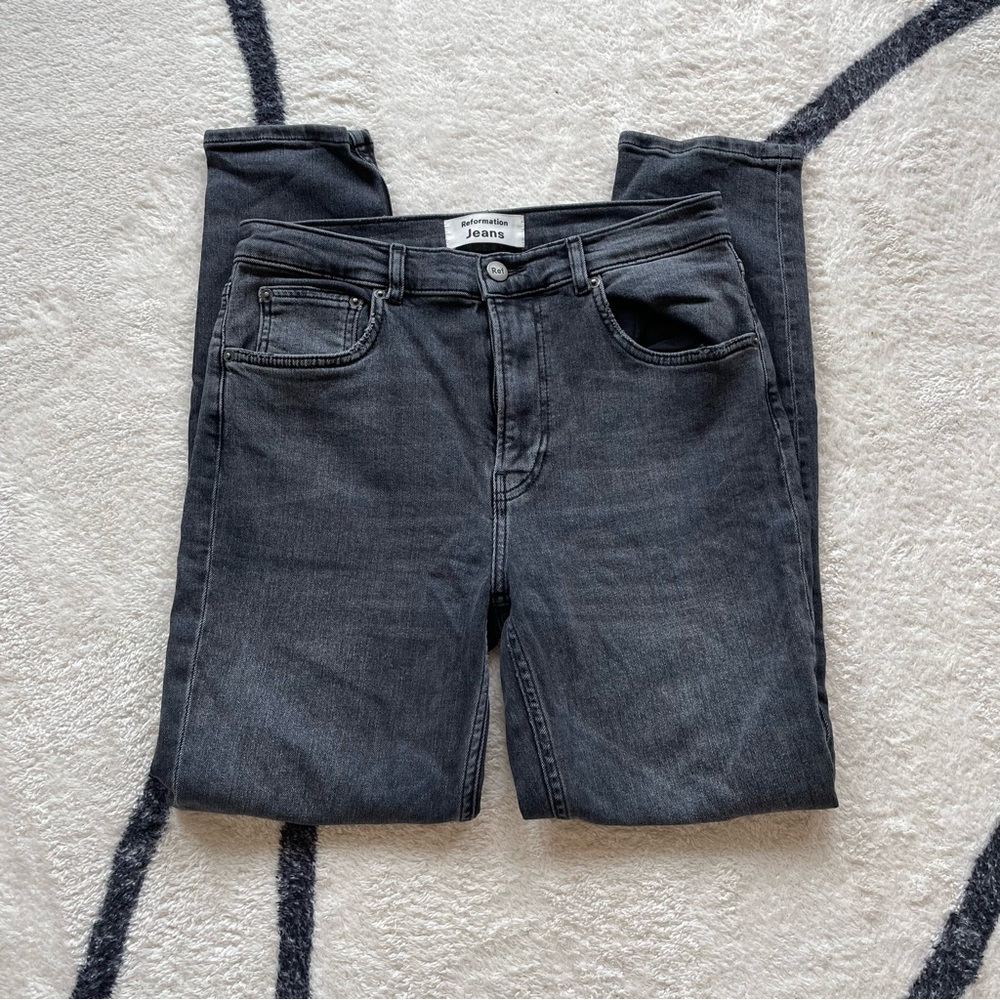 Black cropped skinny jeans